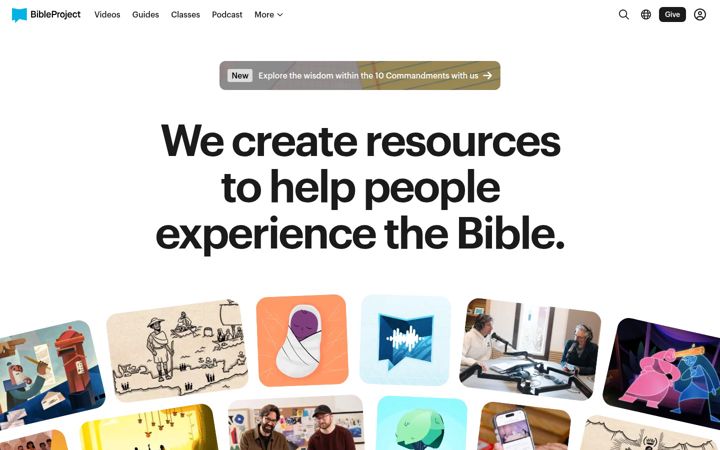 Ekrānuzņēmums no bibleproject.com