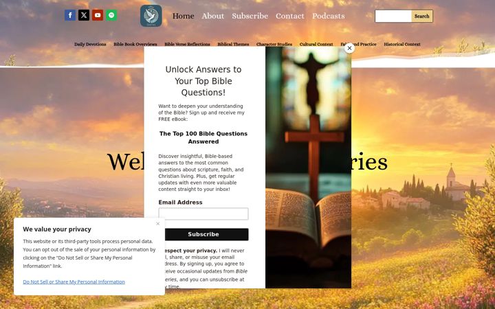 Screenshot of biblequeries.com