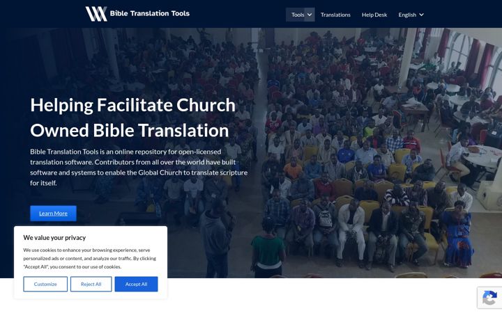 Screenshot of bibletranslationtools.org