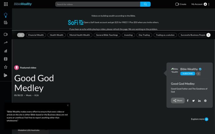Screenshot of biblewealthy.com