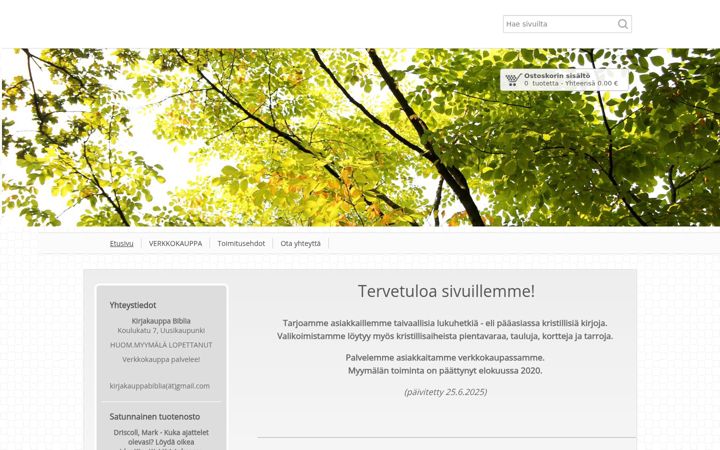 Screenshot of biblia.fi