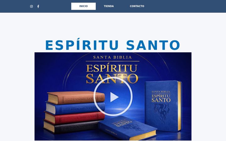 Screenshot of bibliadelespiritusanto.com