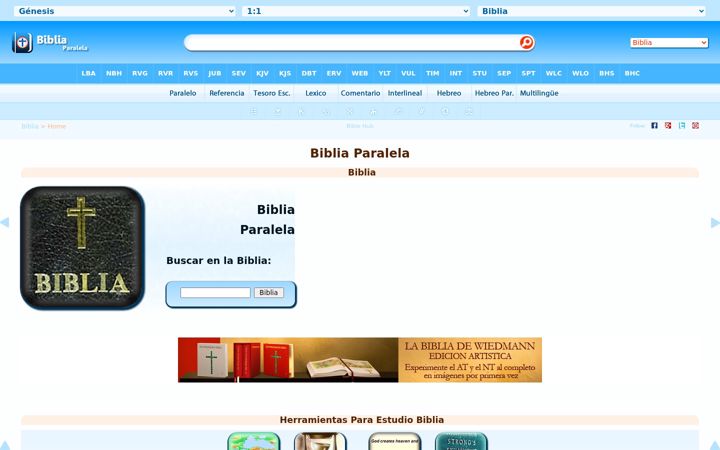 Screenshot of bibliaparalela.com