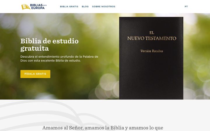Screenshot of bibliasparaeuropa.org