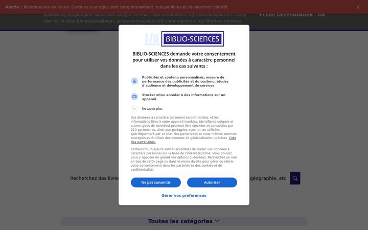 Screenshot of biblio-sciences.com