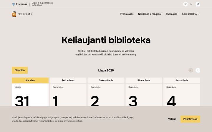Ekraanipilt saidist bibliobusas.lt