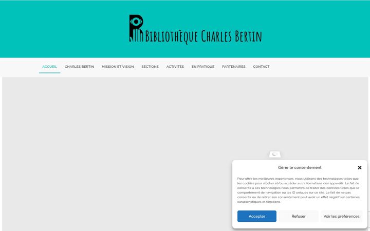Ekraanipilt saidist bibliocharlesbertin.be
