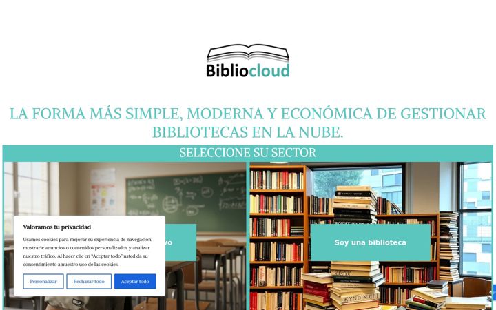 Screenshot of bibliocloud.es