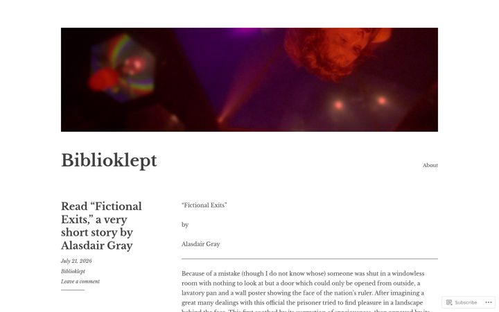 Screenshot του biblioklept.org