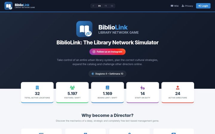 Screenshot of bibliolink.it