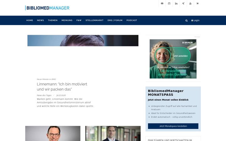 Ekraanipilt saidist bibliomedmanager.de
