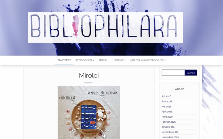 Screenshot of bibliophilara.de
