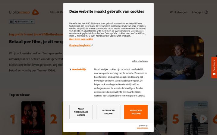 Ekrānuzņēmums no biblioscoop.nl