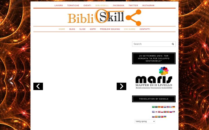 Screenshot stránky biblioskill.altervista.org