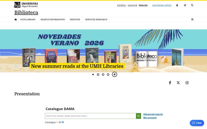 Screenshot of biblioteca.umh.es