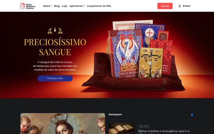 Screenshot of bibliotecacatolica.com.br