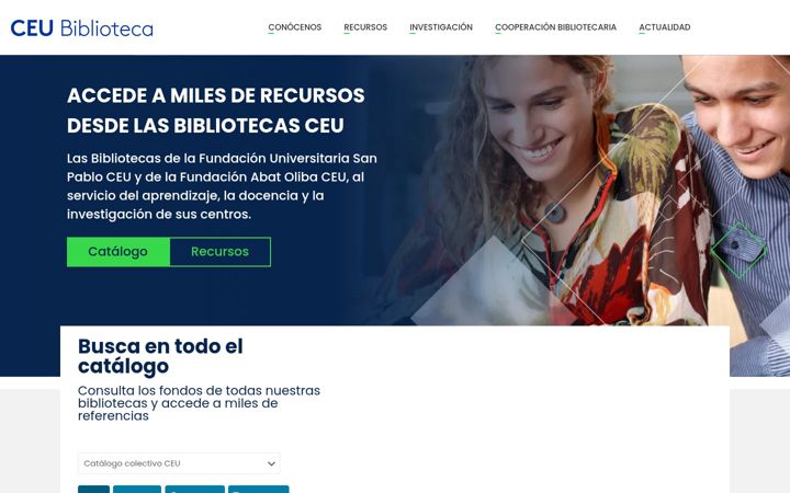 Screenshot of bibliotecaceu.es