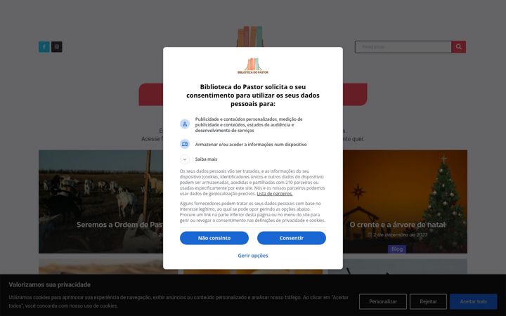 Екранна снимка на bibliotecadopastor.com.br