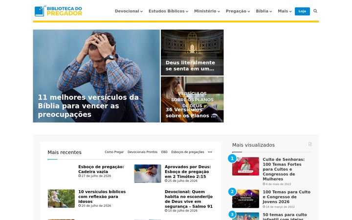 Screenshot of bibliotecadopregador.com.br