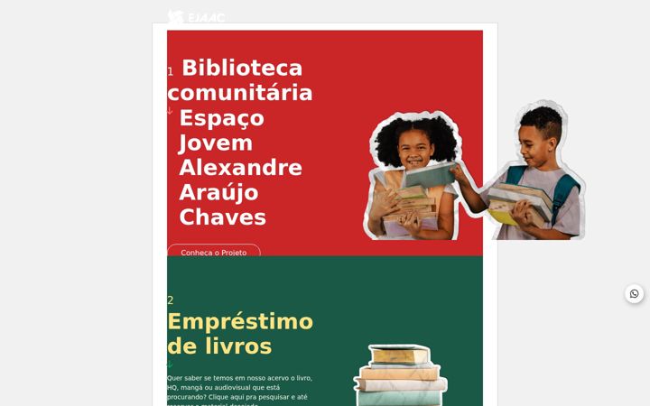 Screenshot of bibliotecaejaac.com.br