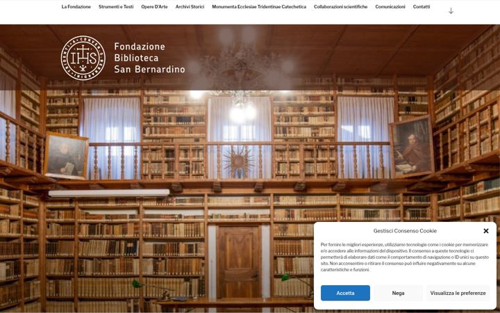 Screenshot of bibliotecasanbernardino.it