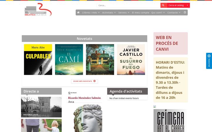 Screenshot of bibliotecavila-seca.cat