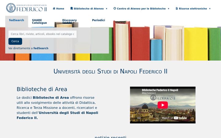 Screenshot of biblioteche-unina.it