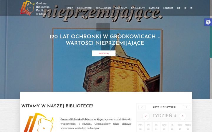Snímek obrazovky biblioteka-klaj.pl
