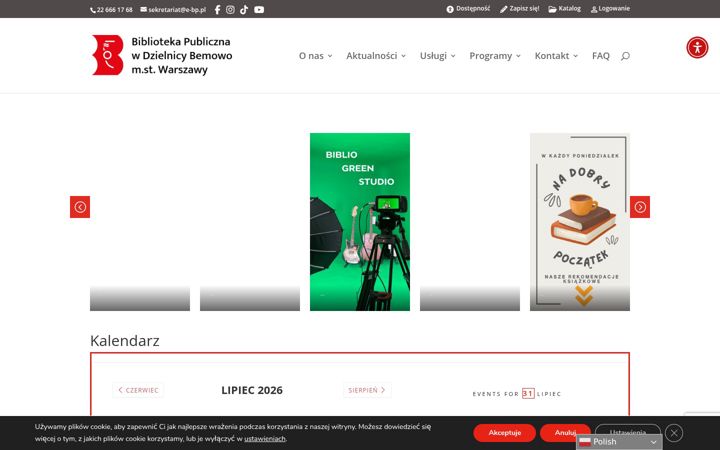 Snimka zaslona za bibliotekabemowo.pl