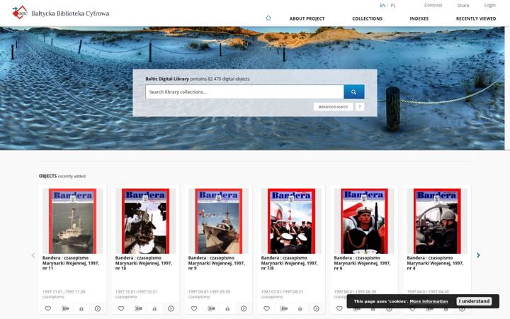 Screenshot of bibliotekacyfrowa.eu