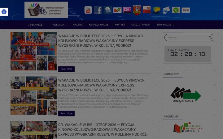 Snimka zaslona za bibliotekamokre.pl