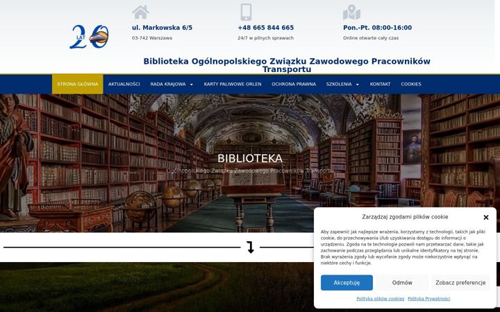 Ekrānuzņēmums no bibliotekaozzpt.pl