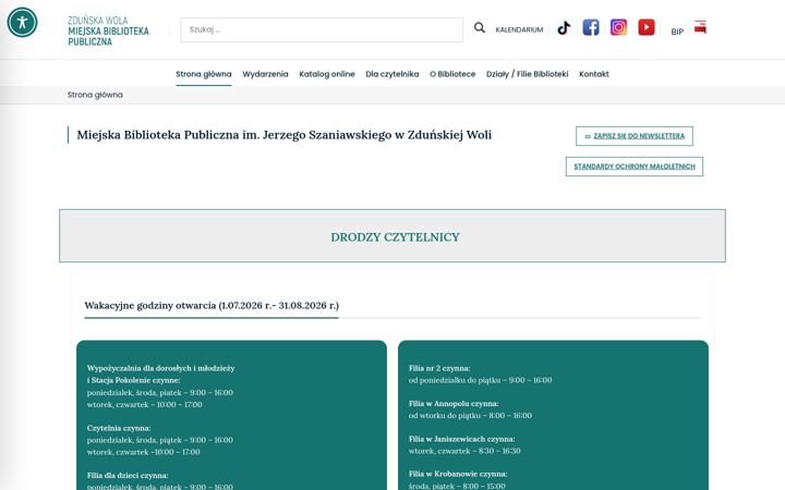 Screenshot of bibliotekazdwola.pl