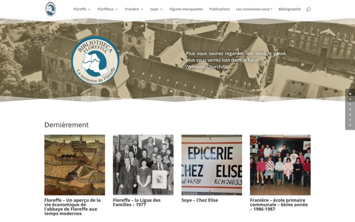 Ekraanipilt saidist bibliotheca-floreffia.be