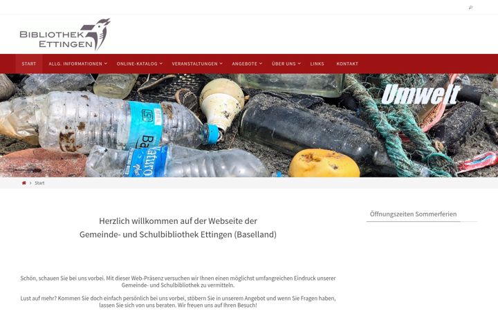 Screenshot of bibliothek-ettingen.ch