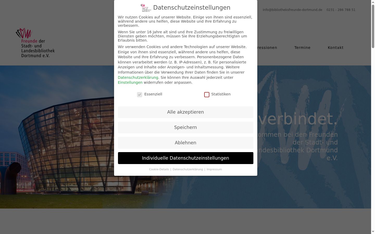 Screenshot of the consent banner shown before any interaction