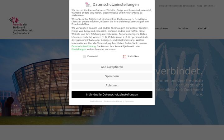 Captura de pantalla de bibliotheksfreunde-dortmund.de