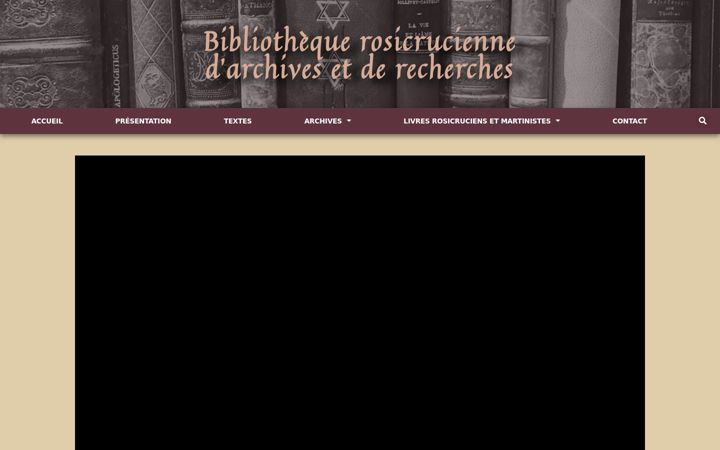 Screenshot of bibliotheque-rose-croix.org