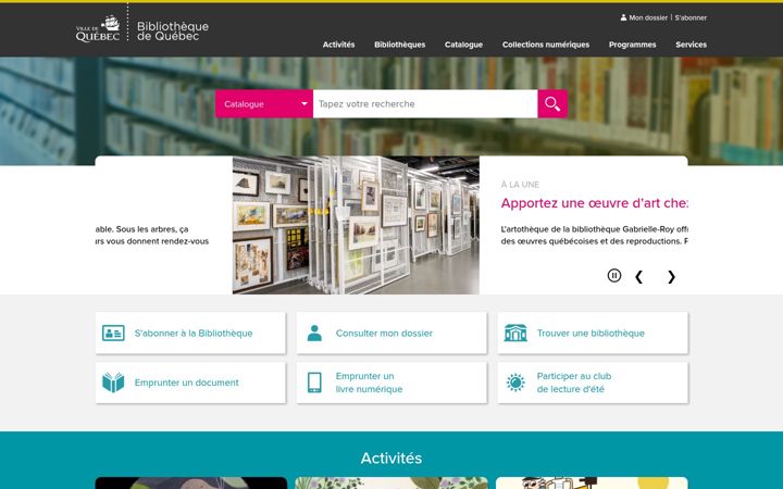 Ekrano kopija bibliothequesdequebec.qc.ca