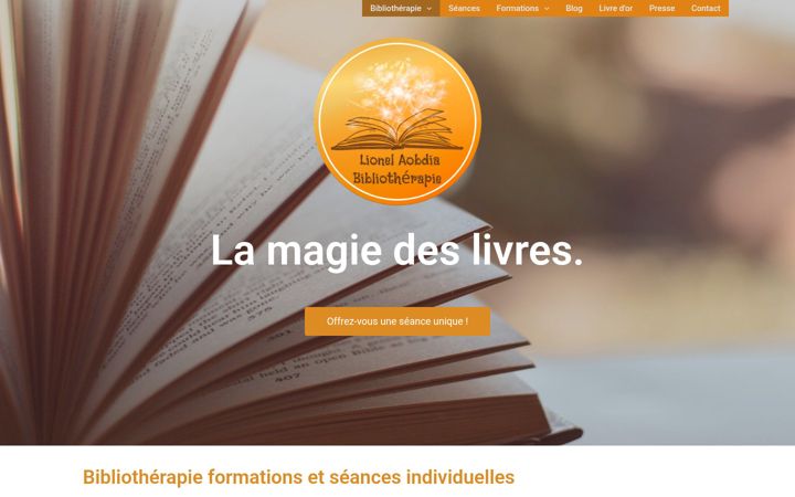 Screenshot von bibliotherapie.net