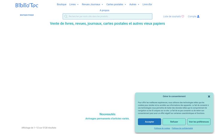 Screenshot von bibliotoc.fr