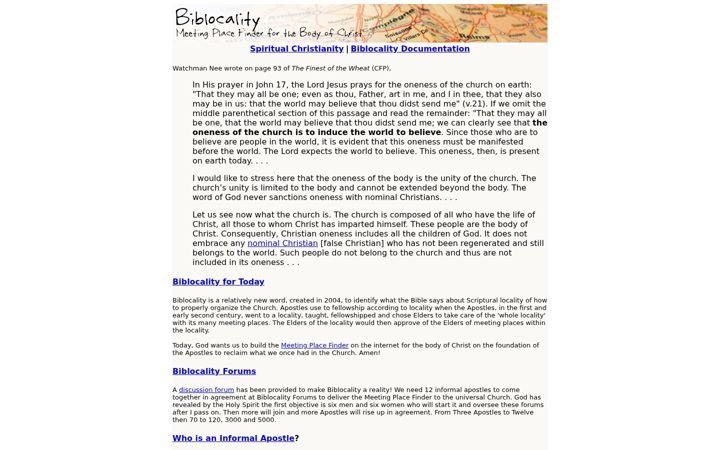 Screenshot of biblocality.com