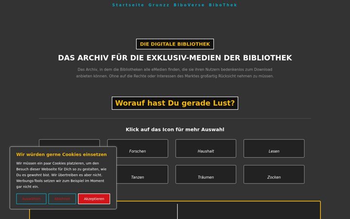 Skjermbilde av bibothek.de