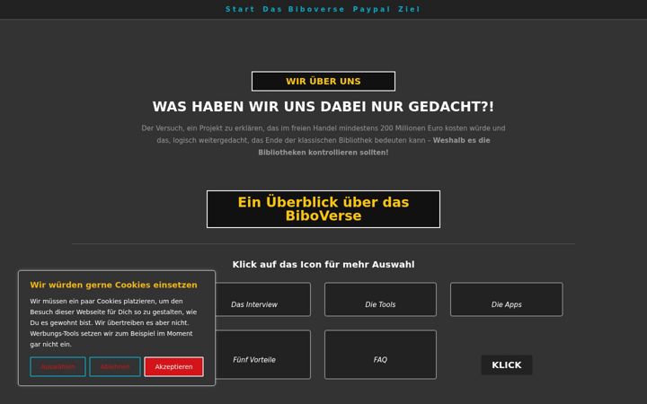 Screenshot of biboverse.de
