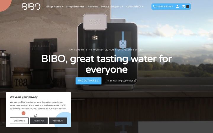 Screenshot of bibowater.co.uk