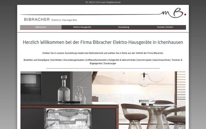 Screenshot of bibracher.de