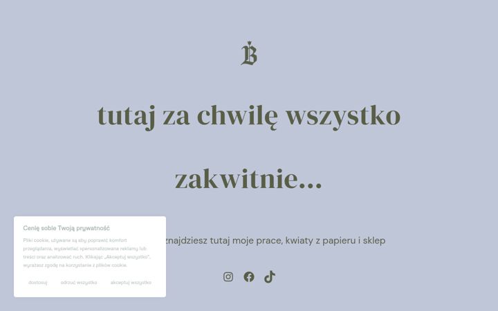 Ekrānuzņēmums no bibulablooms.pl