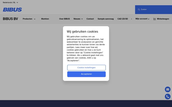 Screenshot of bibus.nl