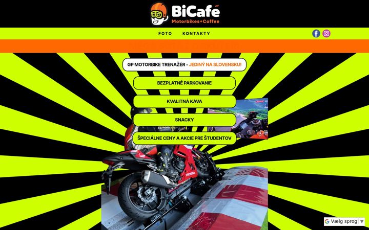 Screenshot of bicafe.sk