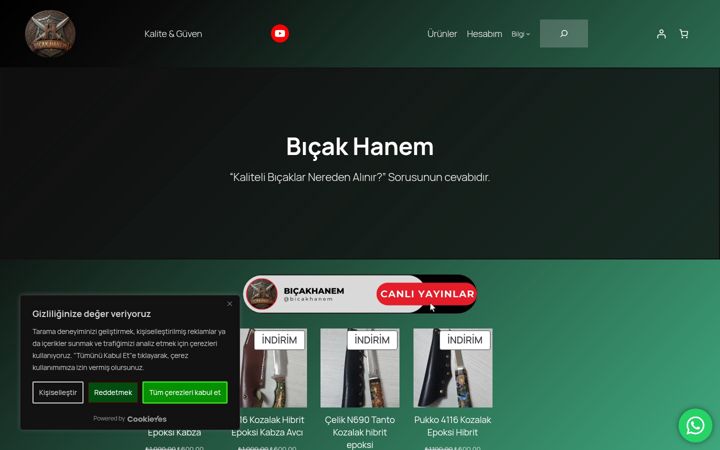 Screenshot of bicakhanem.com
